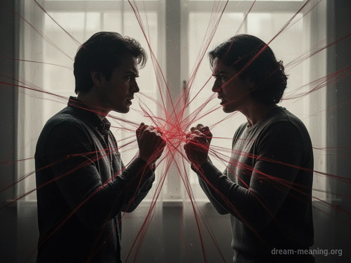 Two silhouetted figures in a tense standoff.