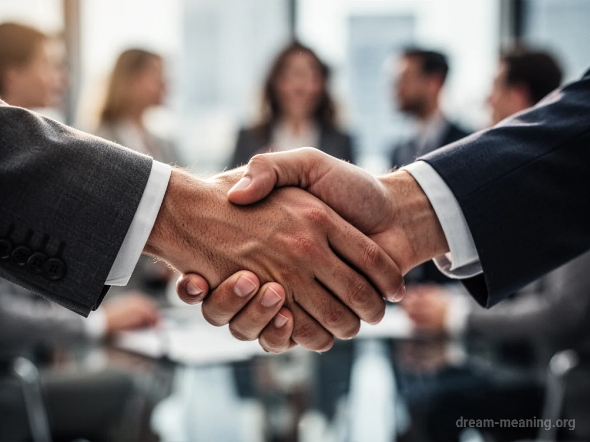 Two hands shaking in agreement.