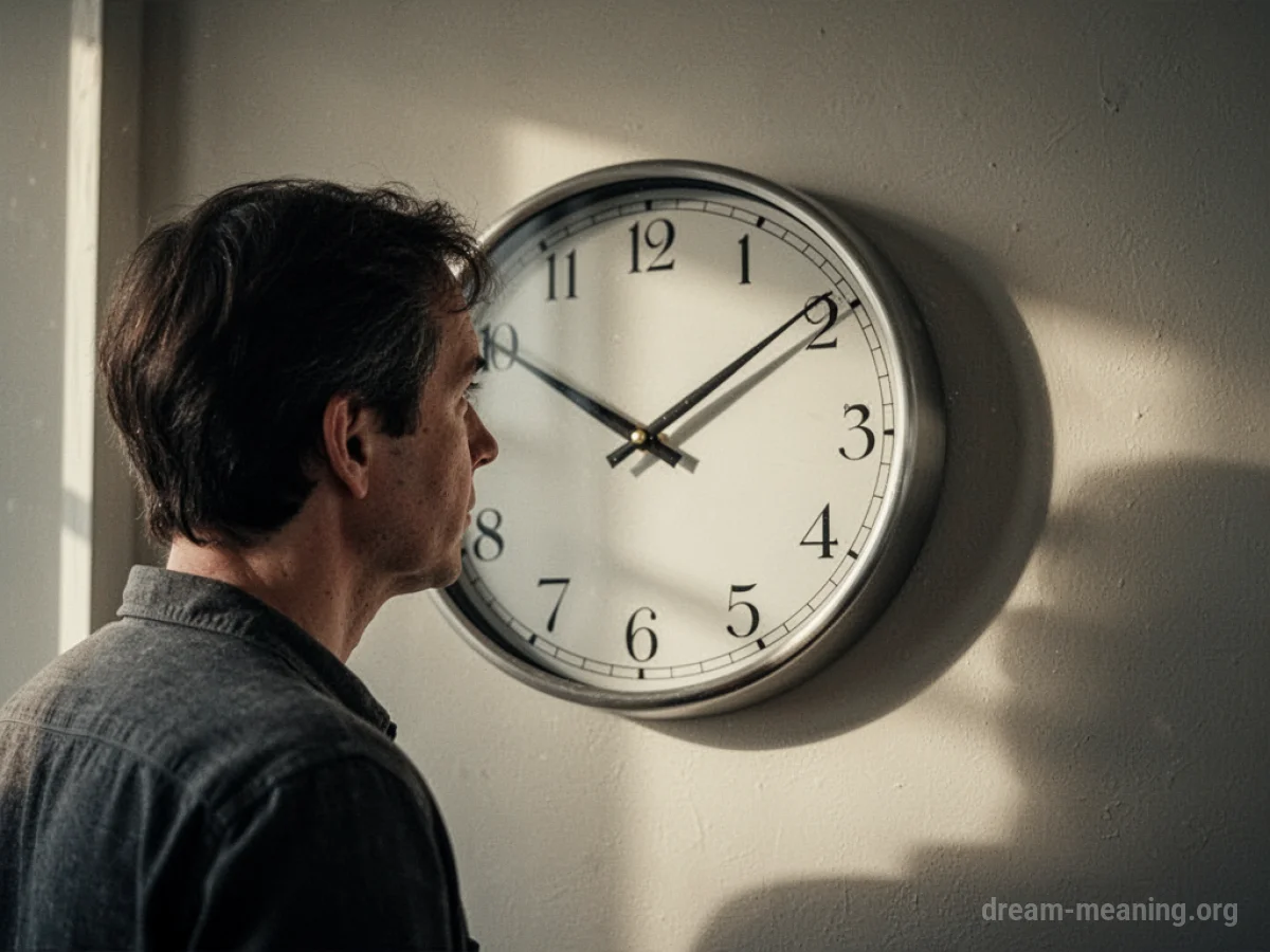 A clock with hands that are frozen.