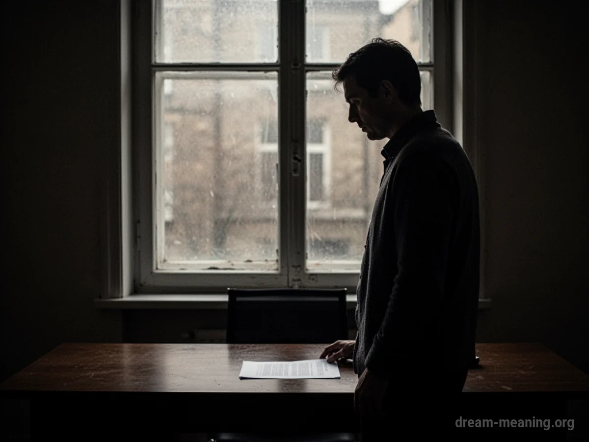 Silhouette of a person at a desk.