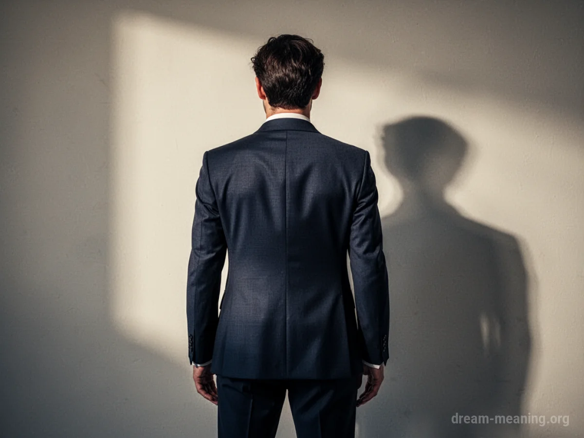 Person in a suit standing guard.