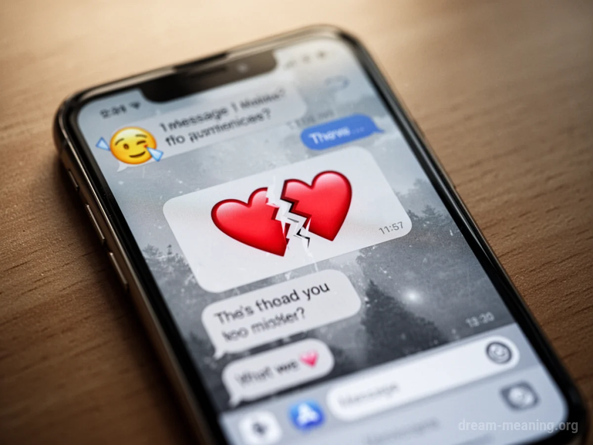 Smartphone screen showing a breakup text message.