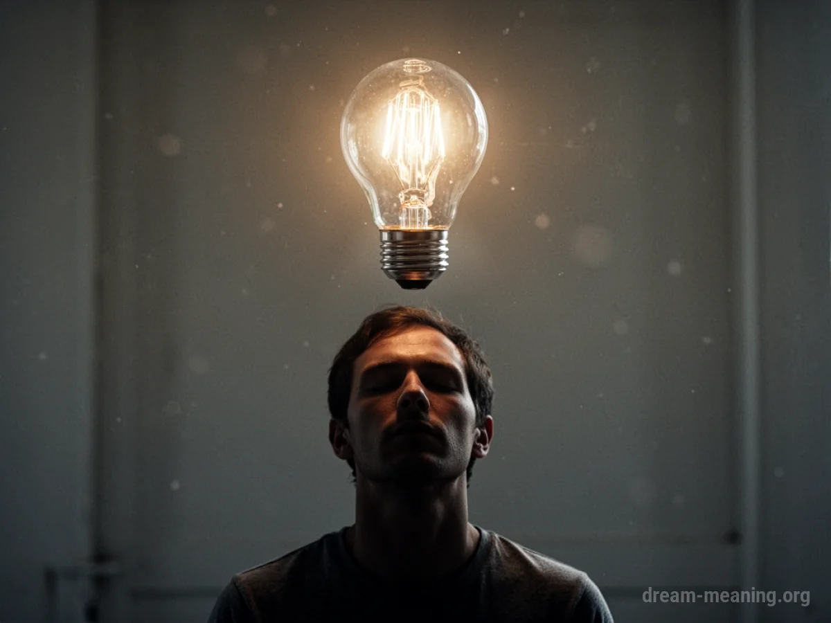 A silhouette of a person with a glowing lightbulb appearing above their head.