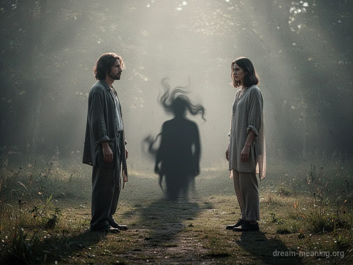 A person casting a distorted shadow.