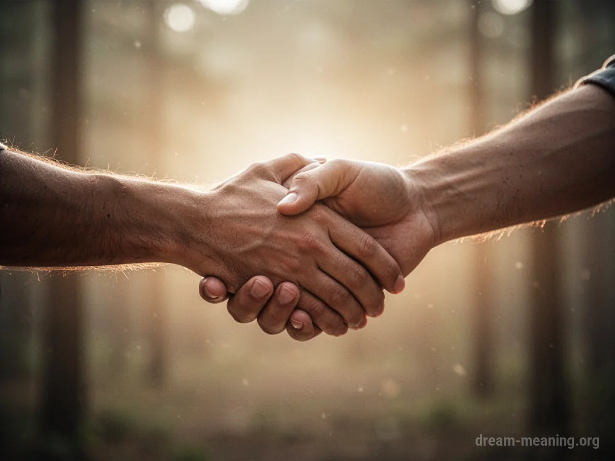 Two hands reaching towards each other.