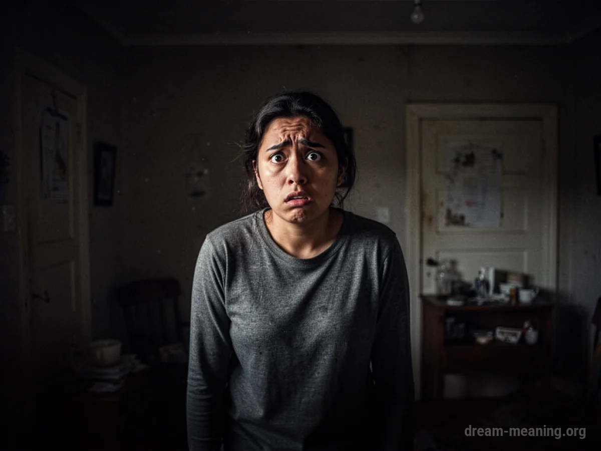 A person in a dark room with fading elements.
