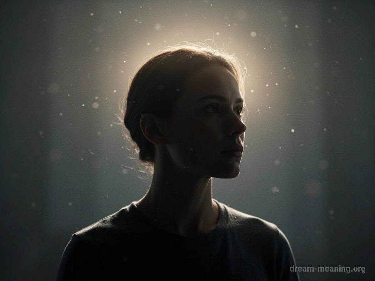 Silhouette of a person's head with a subtle glow.