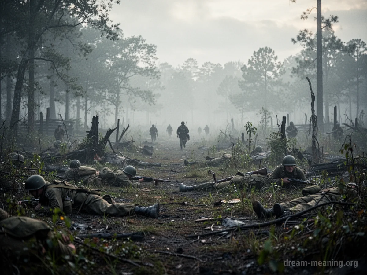 An overgrown, quiet battlefield under a cloudy sky.