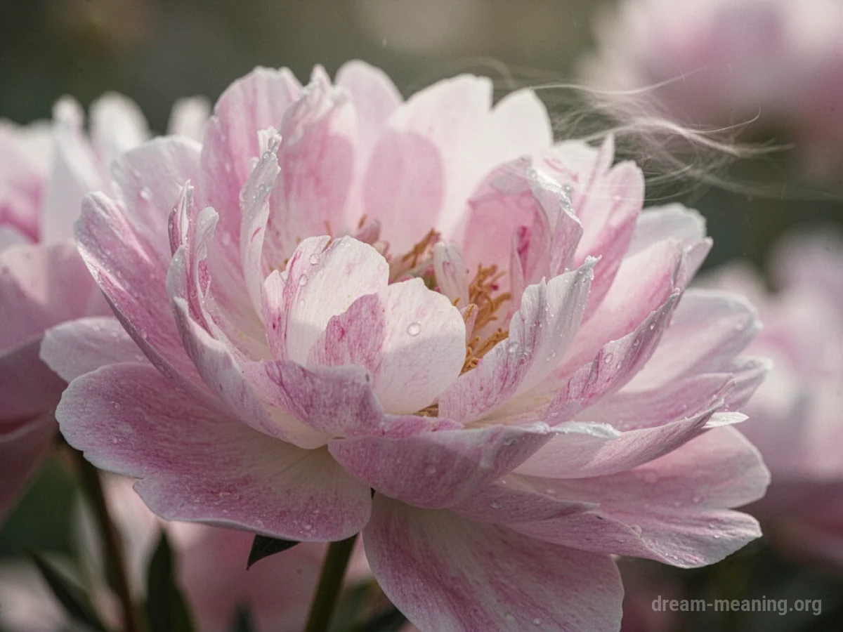 Close-up of delicate flower petals with soft lighting.