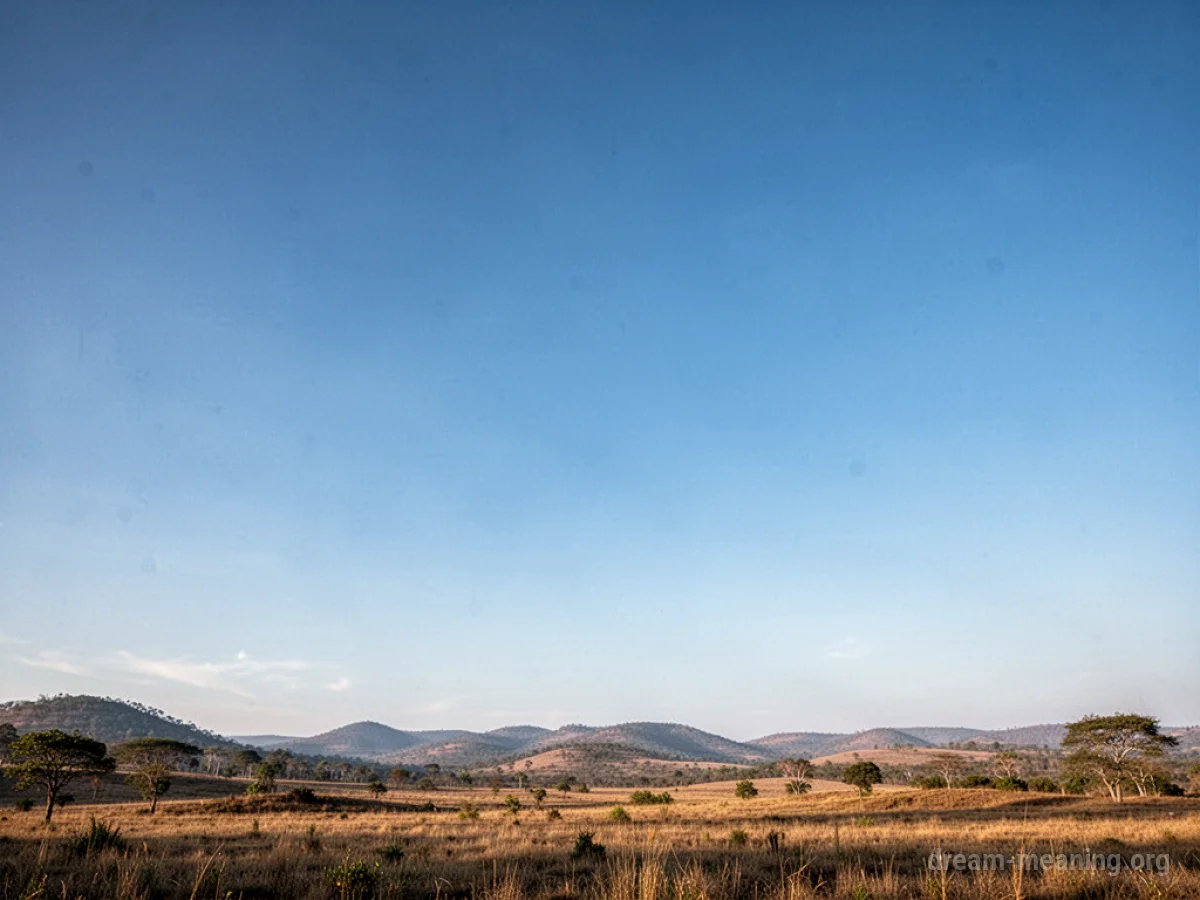 A clear, uninterrupted expanse of blue sky.