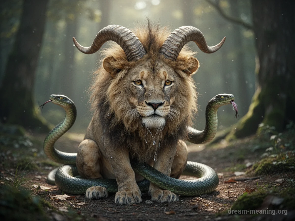 A small mythological creature with multiple animal parts.