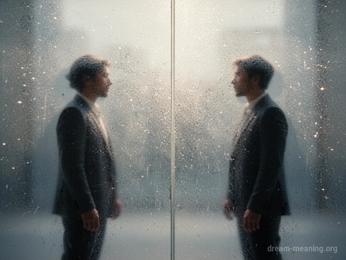 Two silhouetted figures separated by a glowing barrier.
