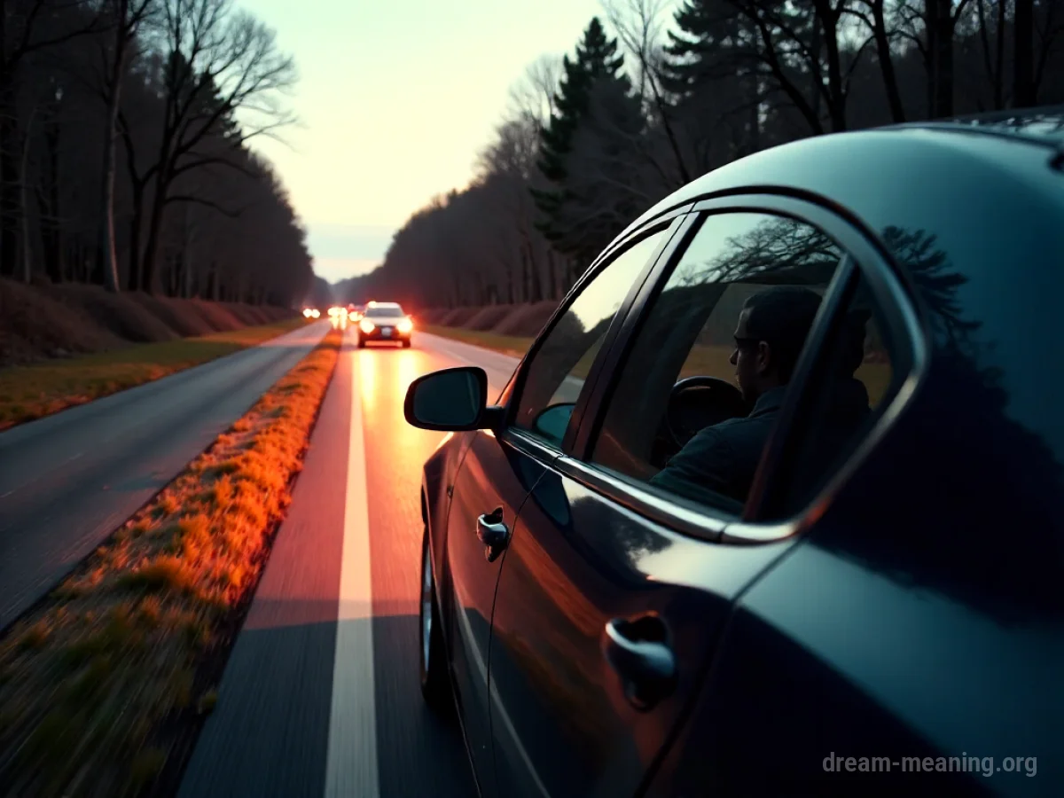 A car skidding uncontrollably on a road at night.
