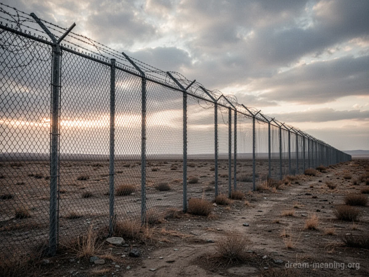 A tall chain link fence under a cloudy sky.