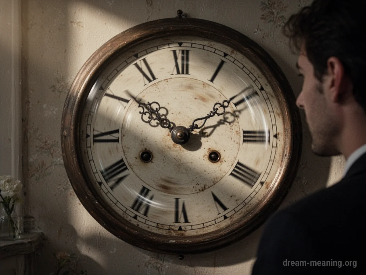 A clock face with blurred hands indicating rapid movement.