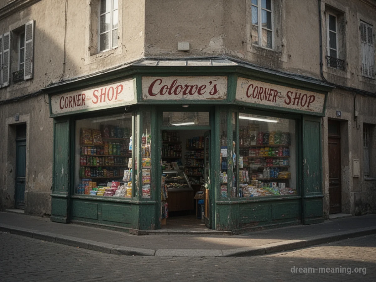 A corner shop building with its appearance in flux.