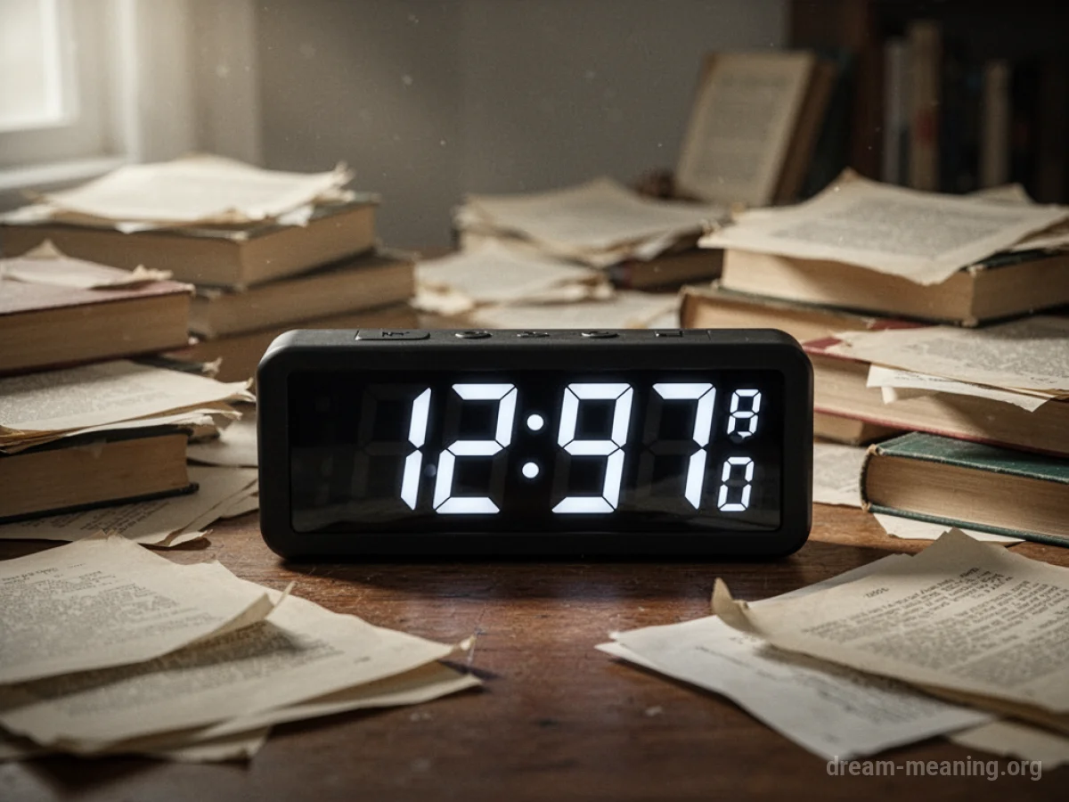 A digital clock face with numbers decreasing quickly.