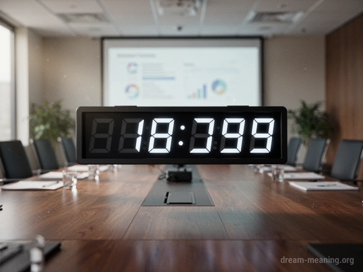 A digital timer displaying rapidly falling numbers.