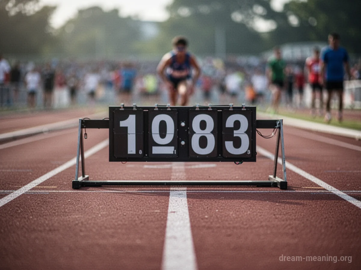 A digital countdown clock at a starting line.