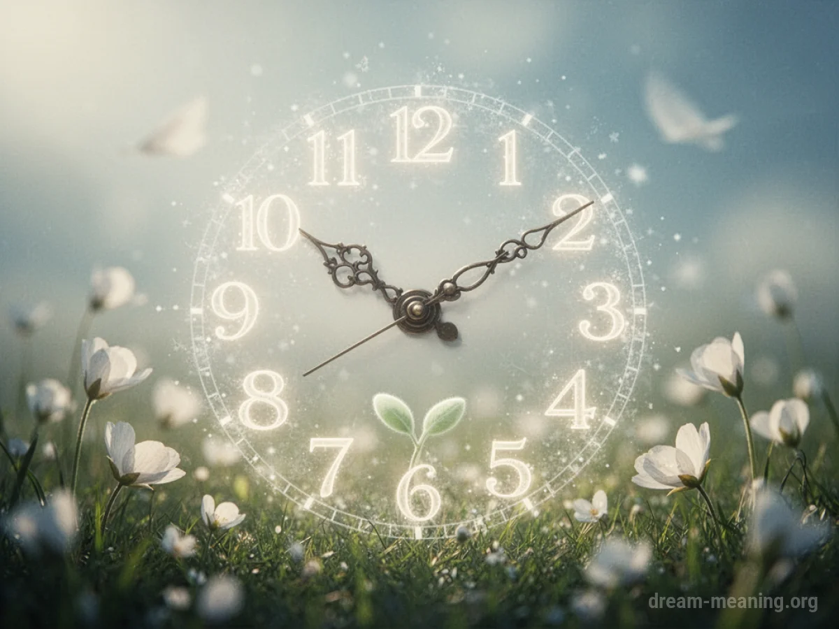 A clock face with numbers disappearing.
