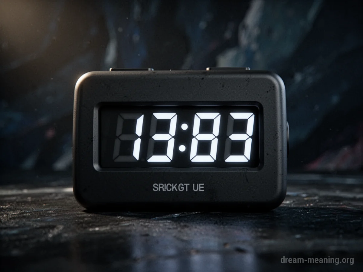 A digital timer with decreasing numbers.