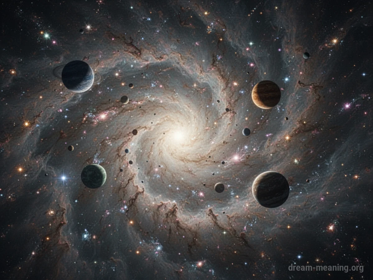 A cosmic nebula where new stars and planets are forming.