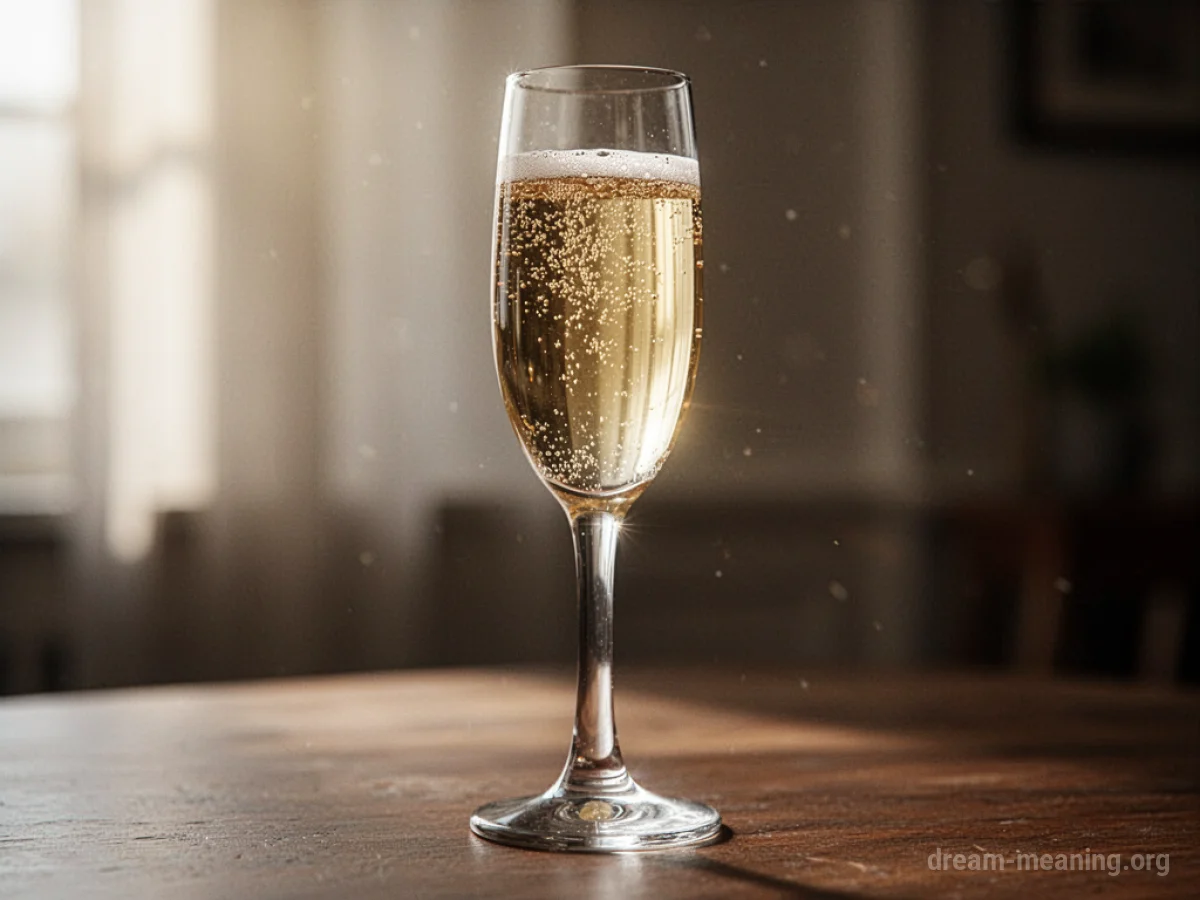 A close-up of a champagne flute.