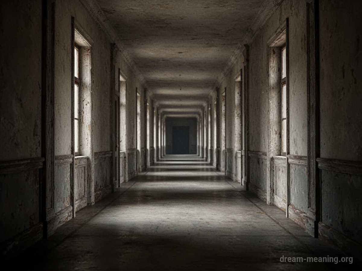 A long, dark corridor with no end in sight.