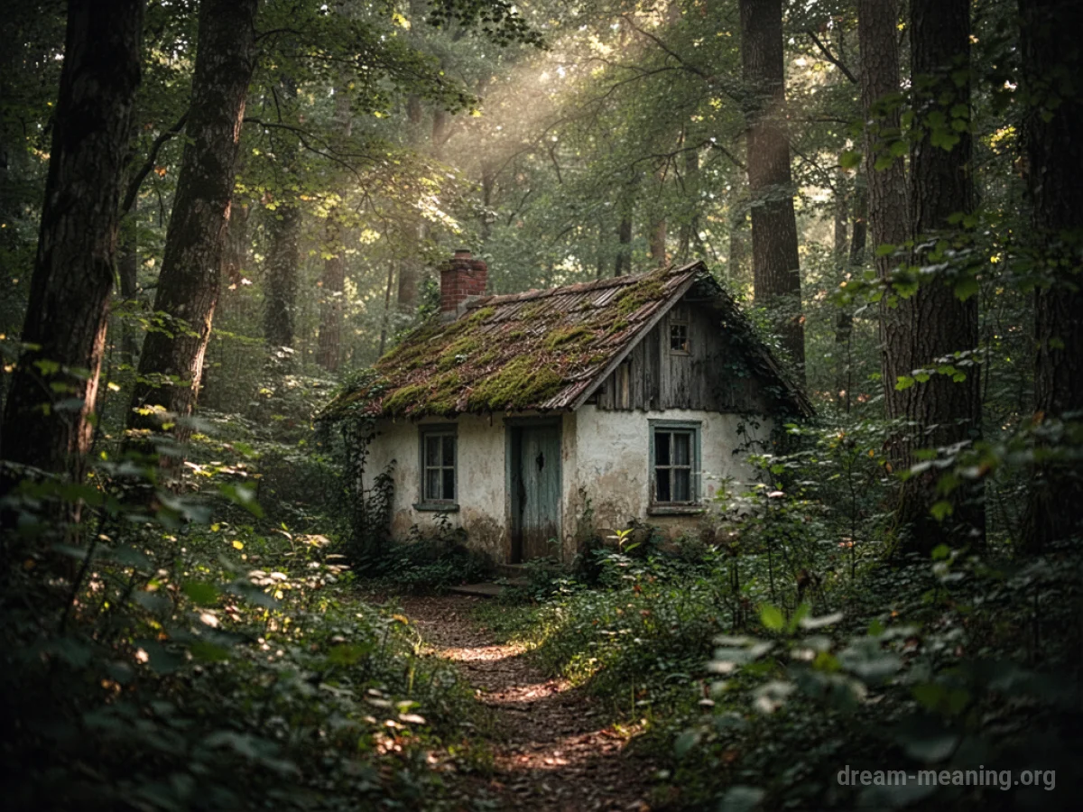 A secluded cottage in a forest