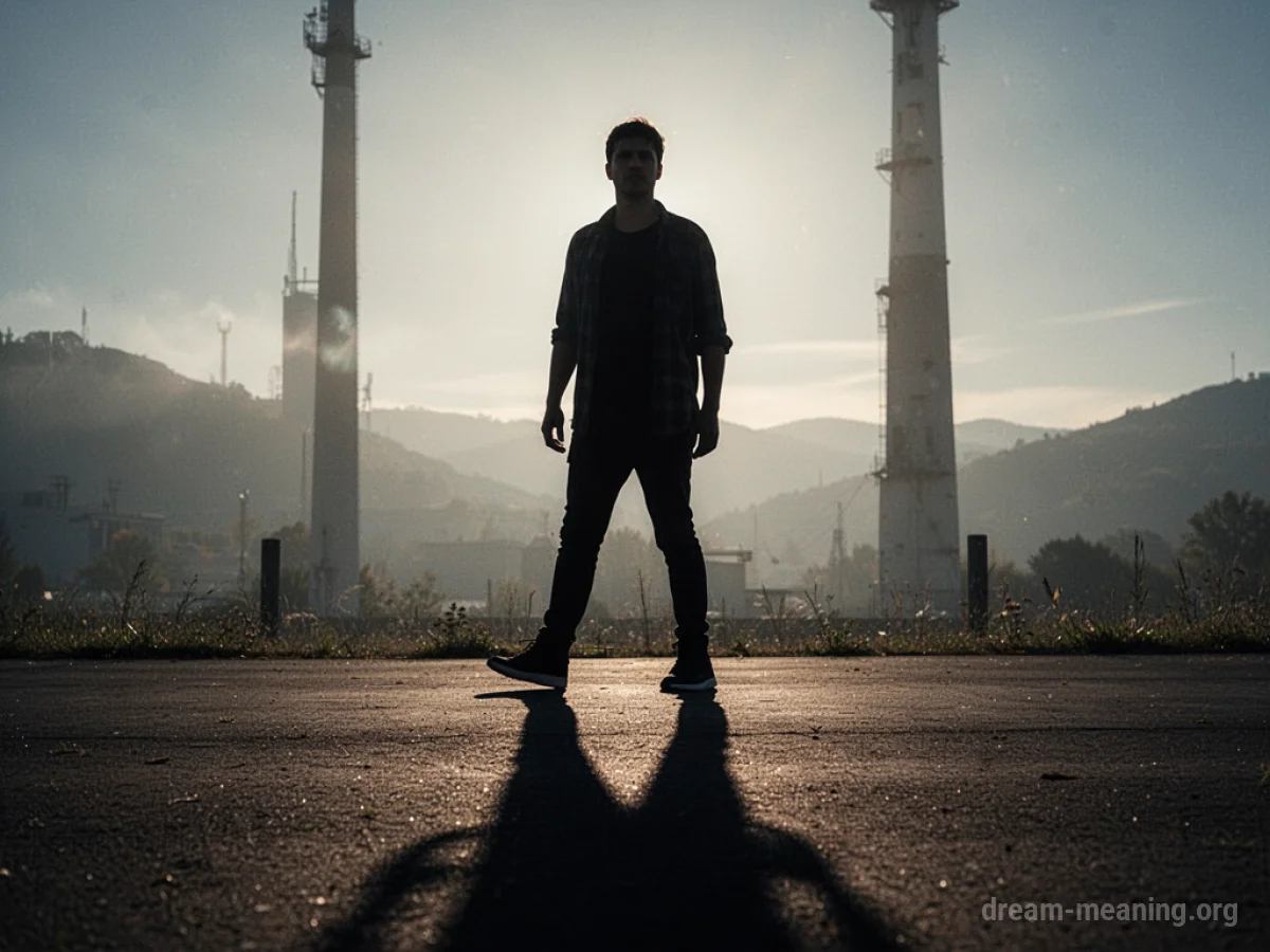 Silhouette of a person's lower leg with a subtle visual distortion.
