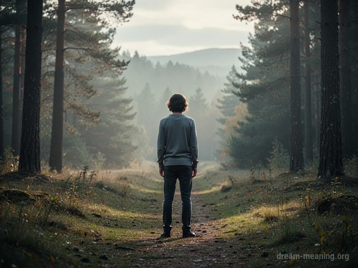A person stands apart from a group, observing an event.