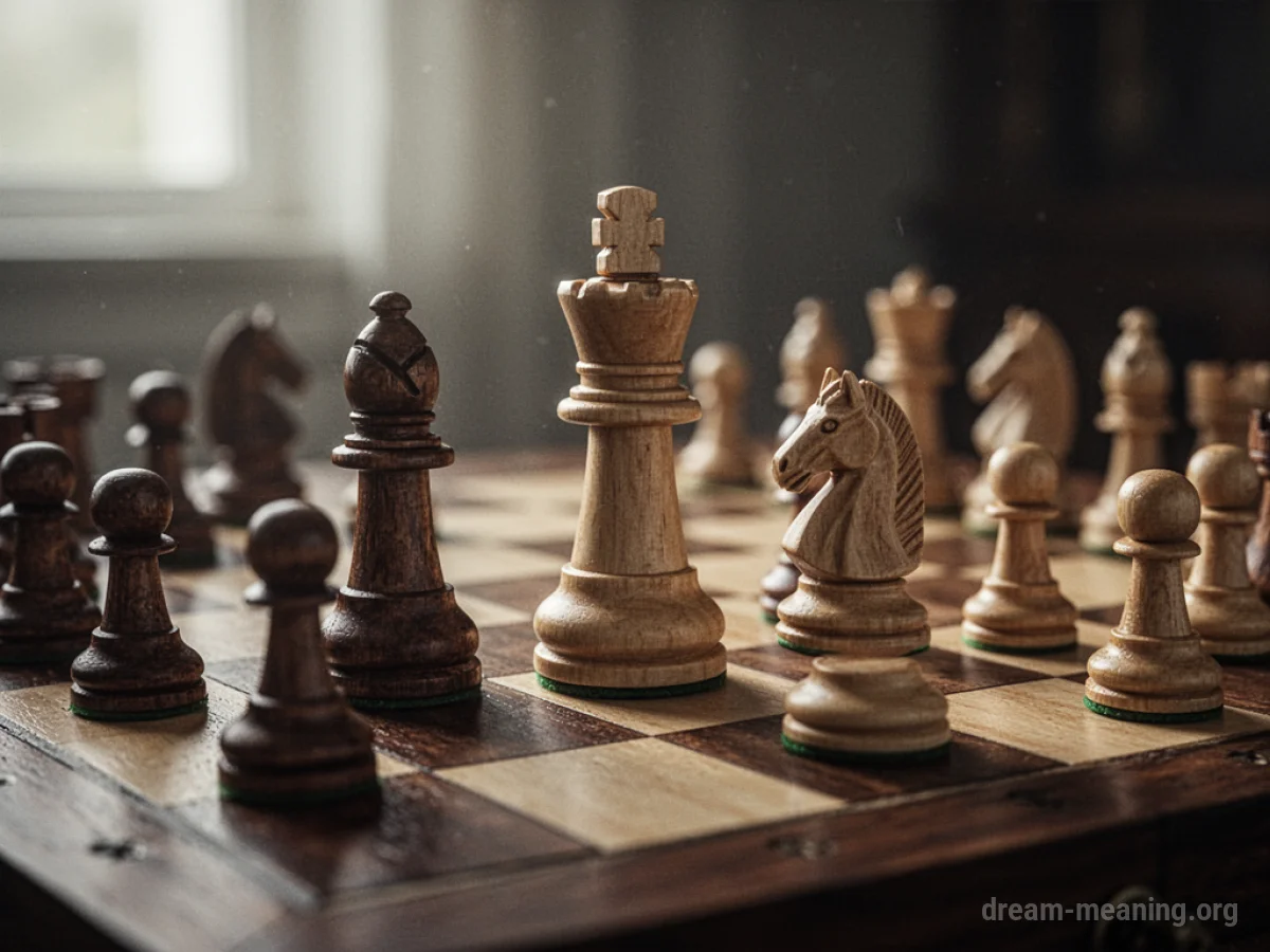 A chessboard with pieces arranged unfairly.