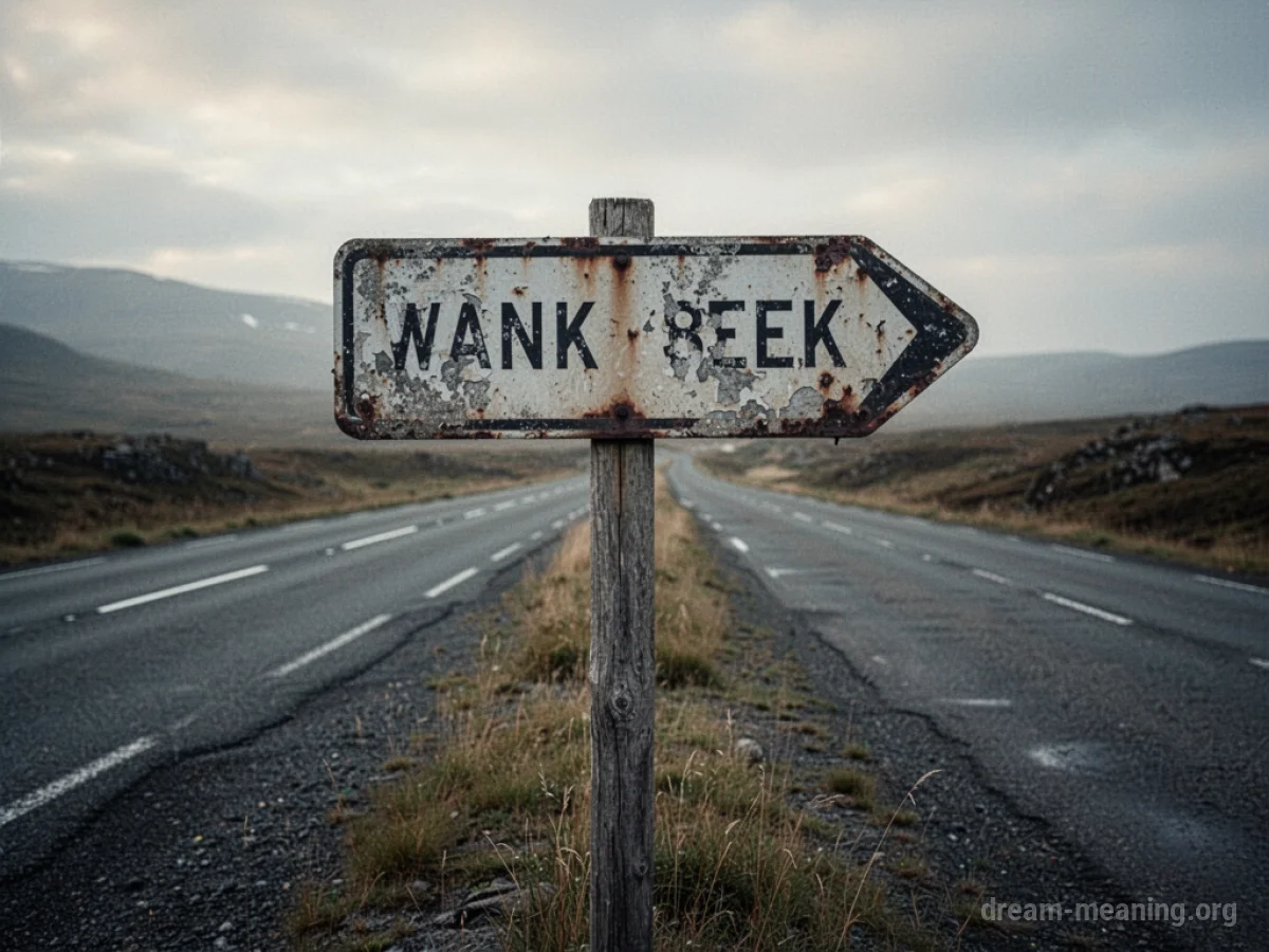A solitary road signpost on an empty road.
