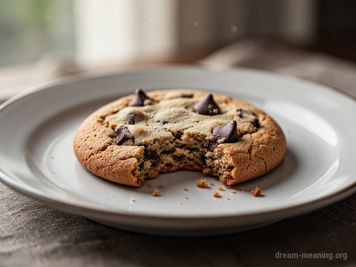 A cookie with a bite removed.