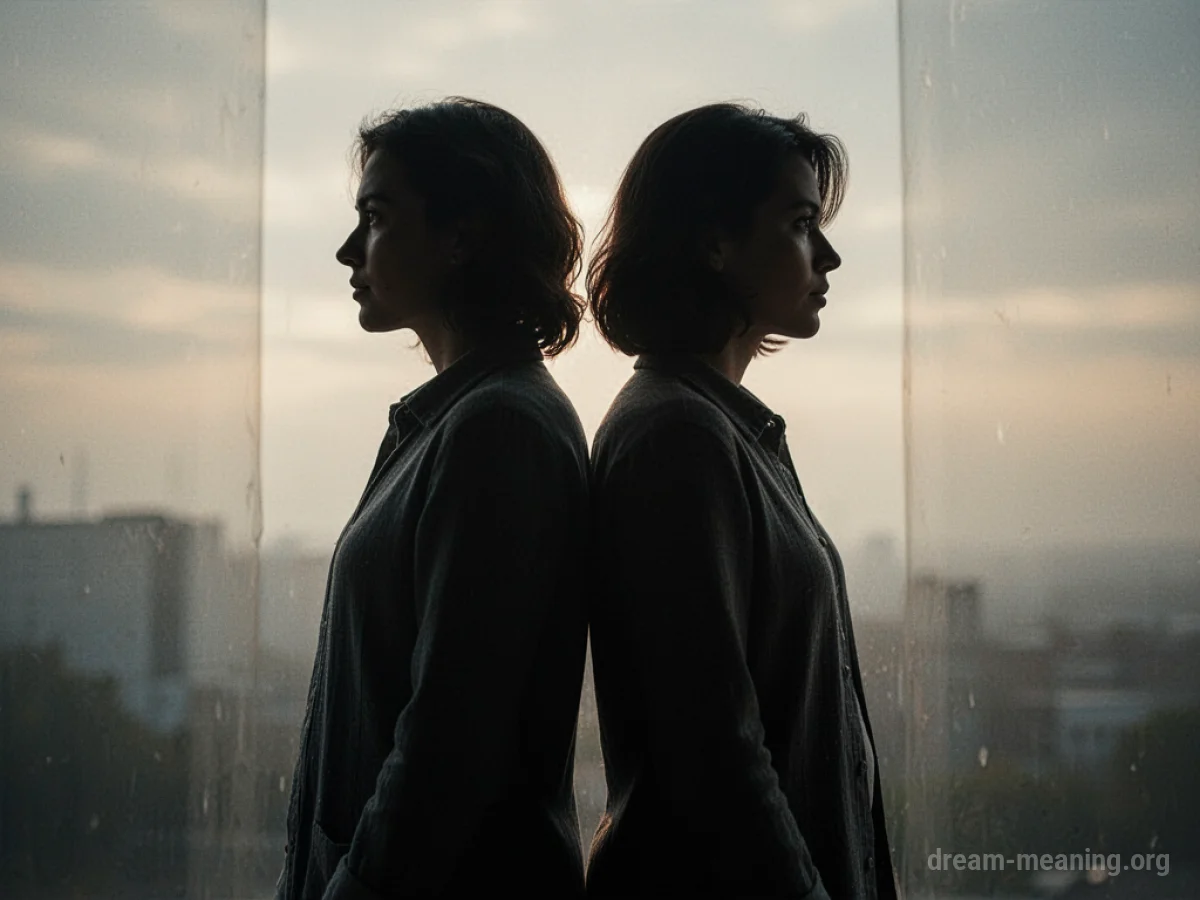 Two indistinct figures seen from behind.