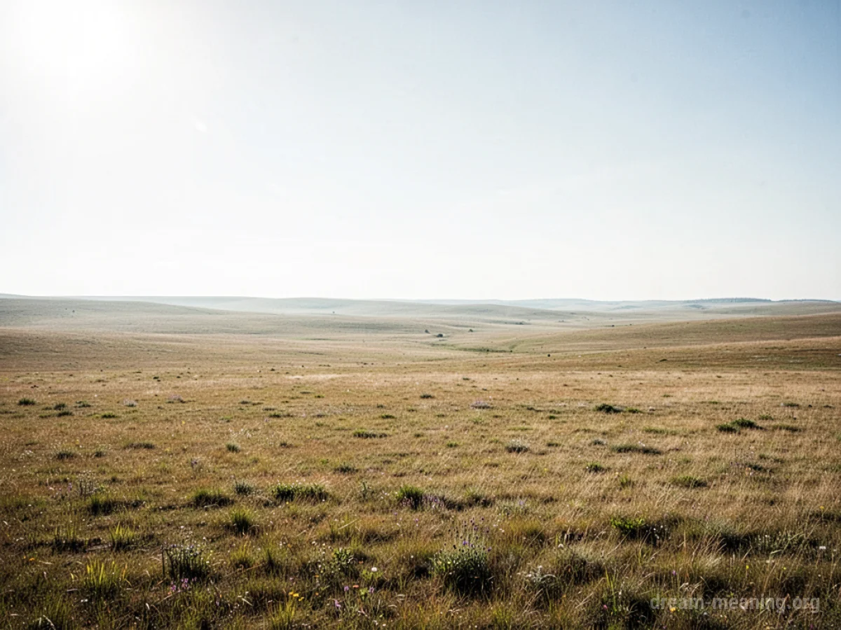 An expansive, shadowless landscape under continuous daylight.