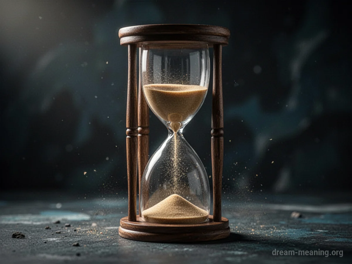 An hourglass with sand rapidly descending.