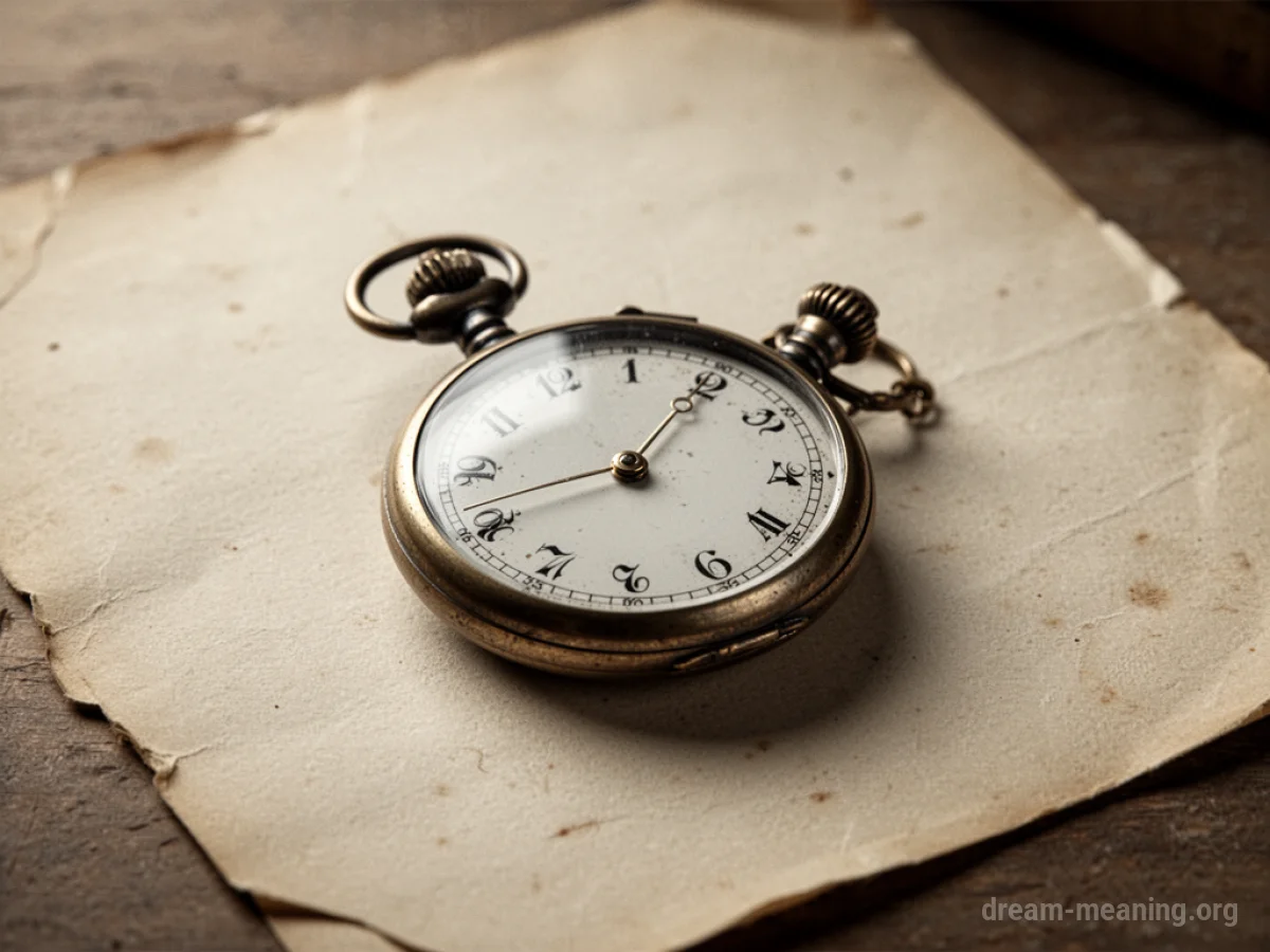 A watch with no hands on a blank paper.