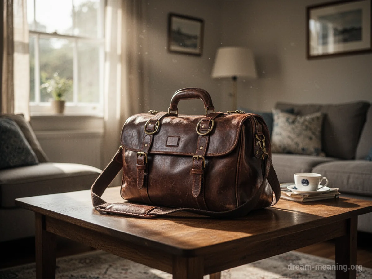 A doctor's bag on a table in a room with sunlight.