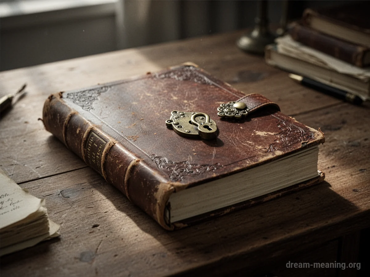 A closed diary secured with a lock.