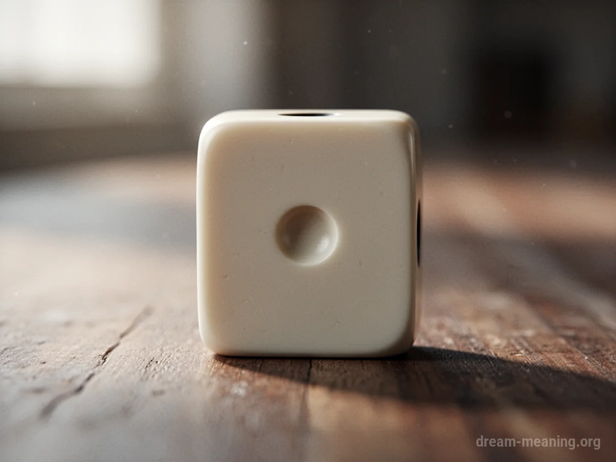 An incomplete domino tile with a missing dot.