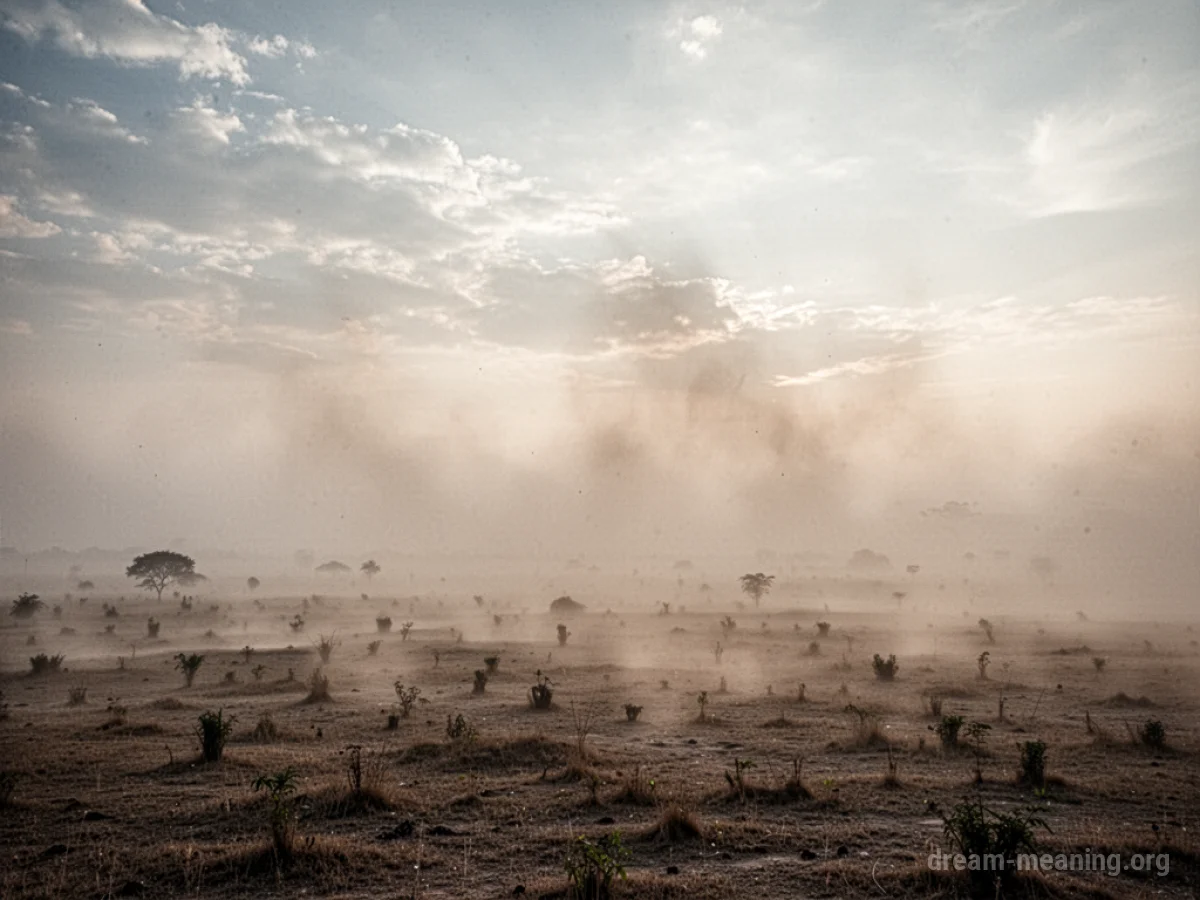 A sky obscured by thick, brown dust.