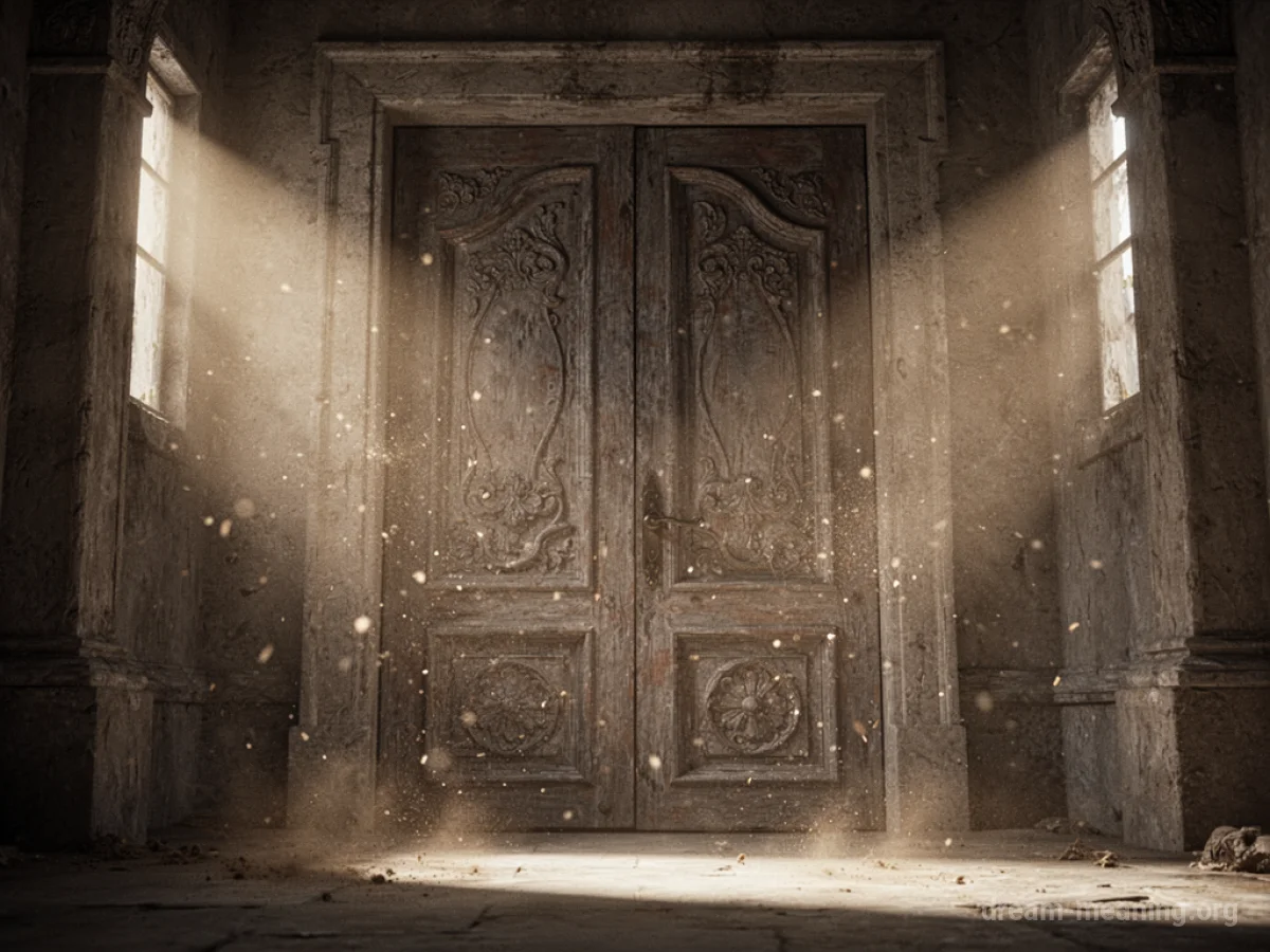 A solid, unyielding closed door.