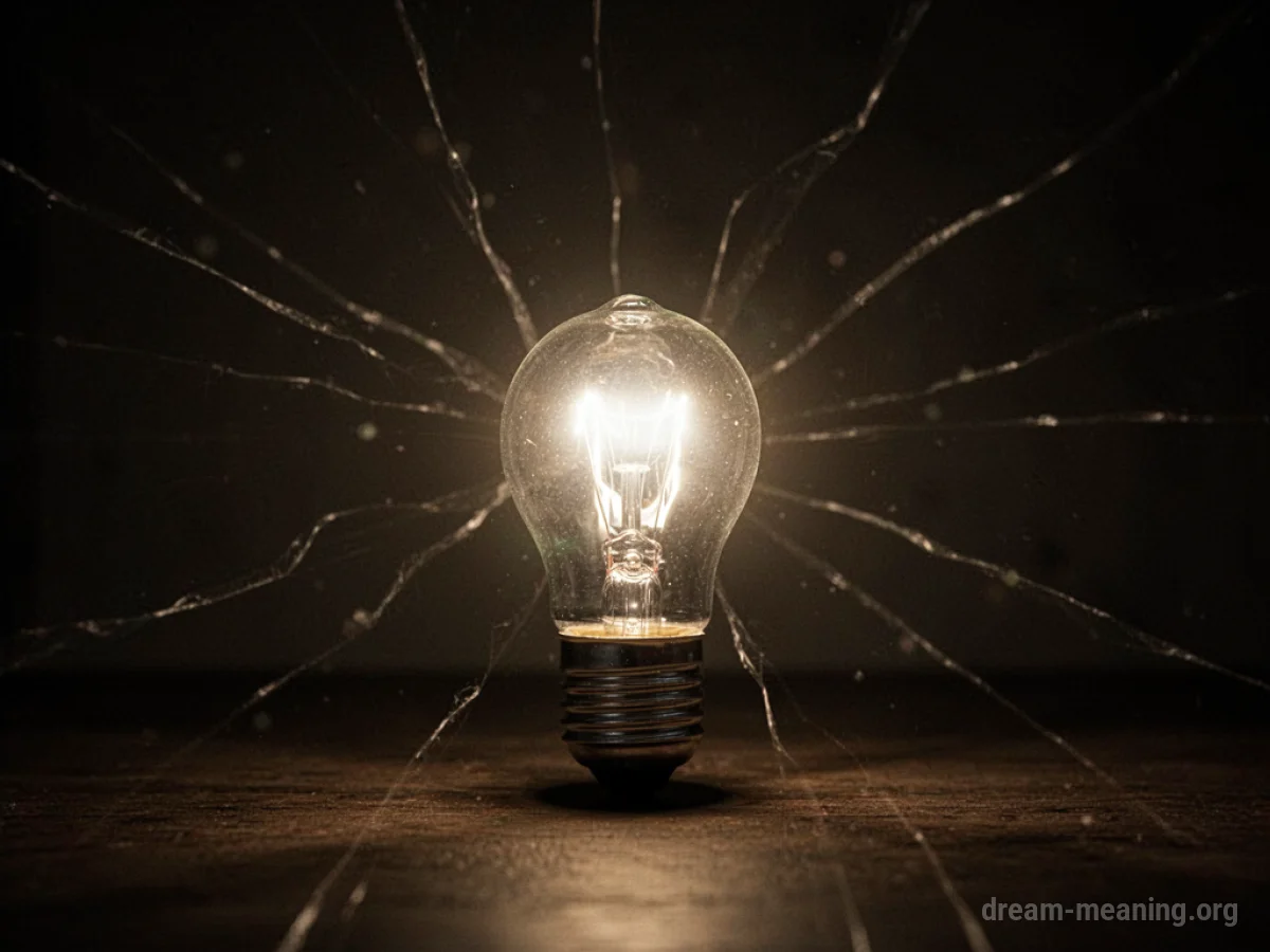 A bright lightbulb against a dark background.