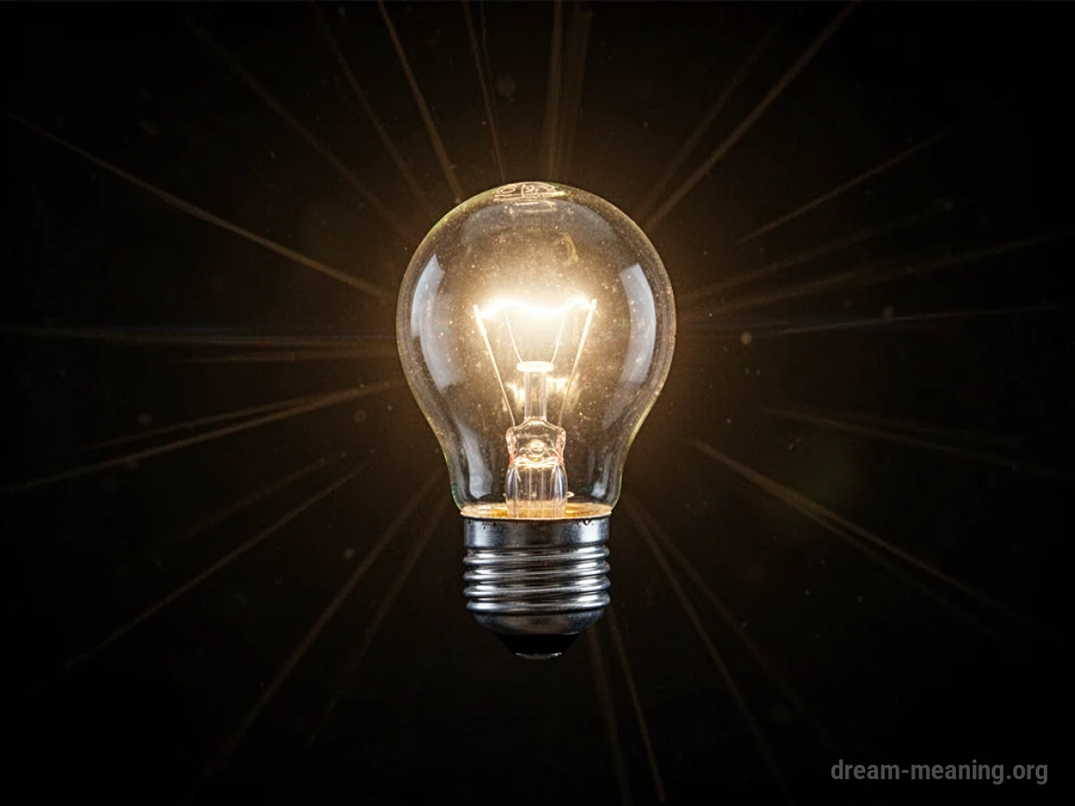 A glowing lightbulb.
