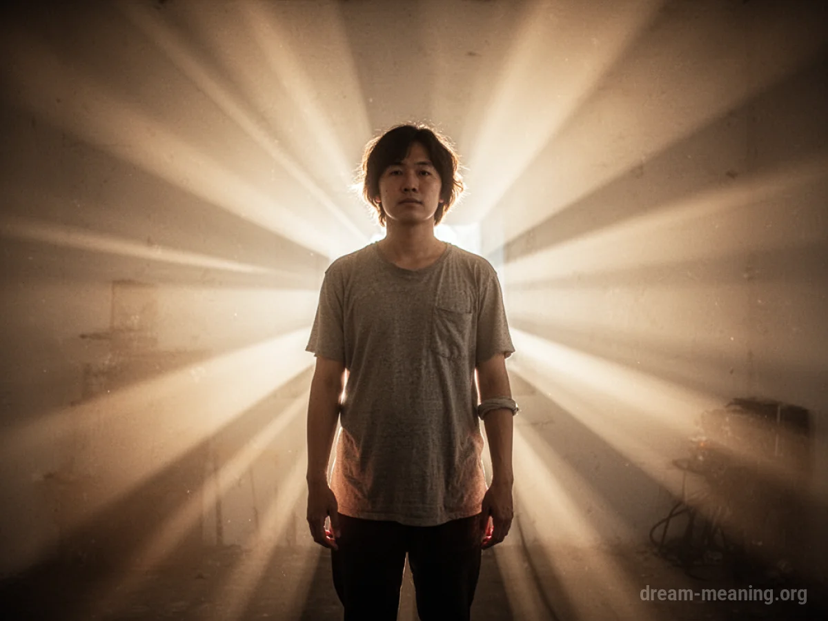 A silhouette of a person emanating a gentle glow.