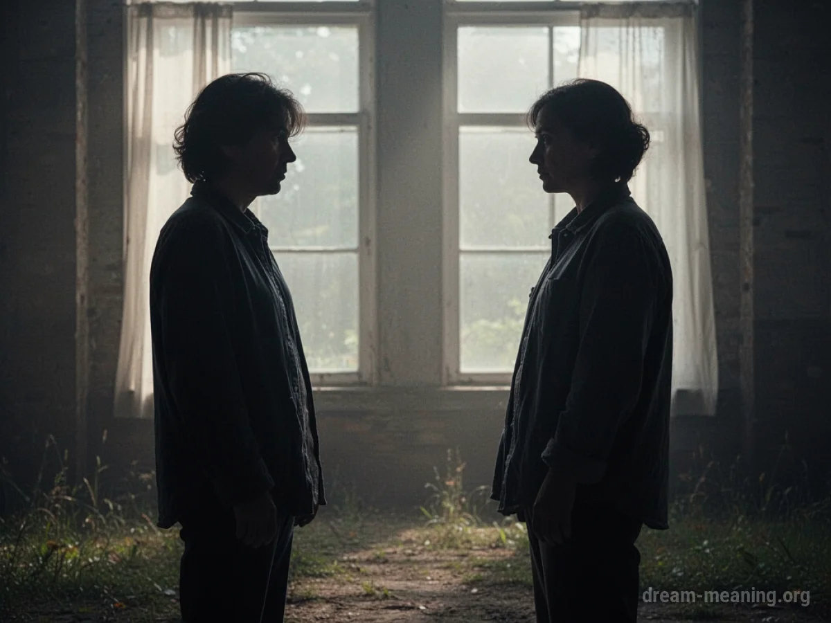 Two silhouetted figures with a visible gap between them.