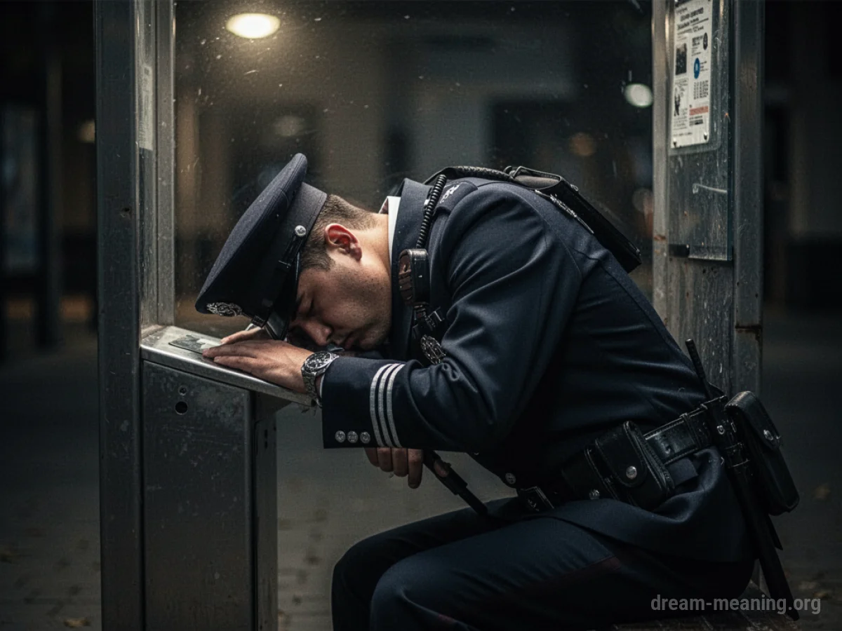 A guard asleep at their post.
