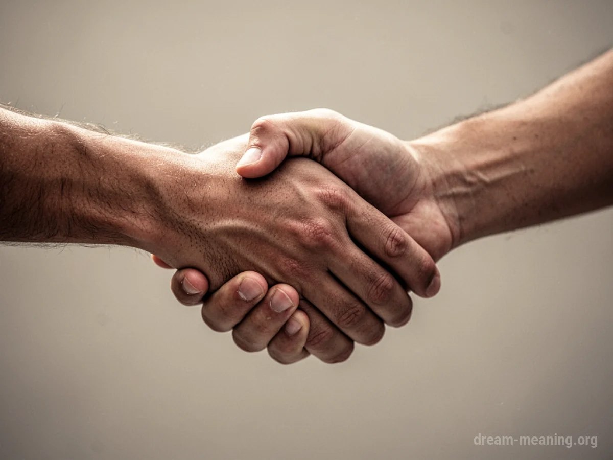 Close-up of two hands shaking.