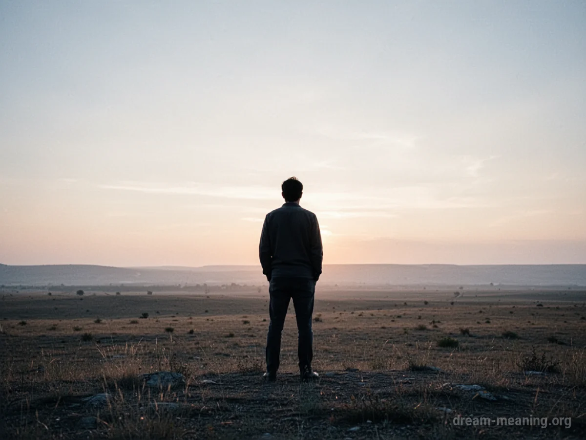 Silhouette of a person standing watch.